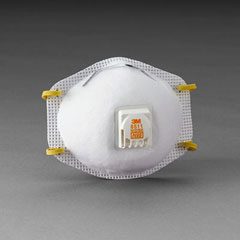 Particulate Respirator w/Cool Flow Exhalation Valve, 10