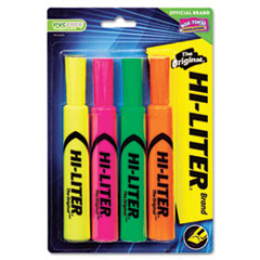 Desk Style Highlighter,
Chisel Tip, Fluorescent
Yellow/Orange/Green/Pink,
4/Set
