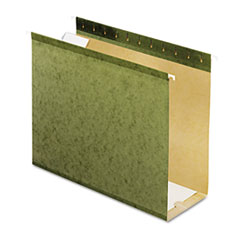 Reinforced 4&quot; Extra Capacity
Hanging Folders, Letter,
Standard Green, 25/Box