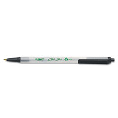Ecolutions Clic Stic
Ballpoint Retractable Pen,
Black Ink, Medium, Dozen