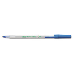 Ecolutions Round Stic Ballpoint Pen, Blue Ink,