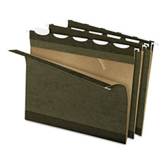Ready-Tab Reinforced Hanging
Folders, 1/5 Tab, Letter,
Stnd Green, 25/Box
