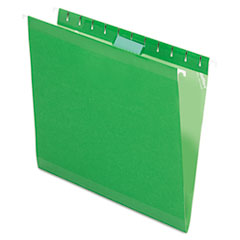 Reinforced Hanging Folders, Letter, Bright Green, 25/Box