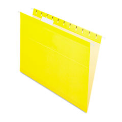 Reinforced Hanging File Folders, Letter, Yellow,