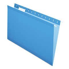 Reinforced Hanging File Folders, Legal, Blue, 25/Box