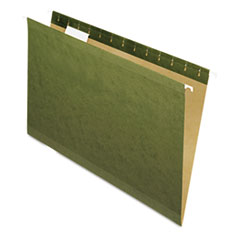Reinforced Hanging File Folders, 1/5 Tab, Kraft,