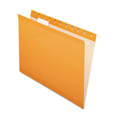 Reinforced Hanging File Folders, Letter, Orange,