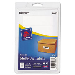 Print or Write Removable
Multi-Use Labels, 1 x 3,
White, 250/Pack