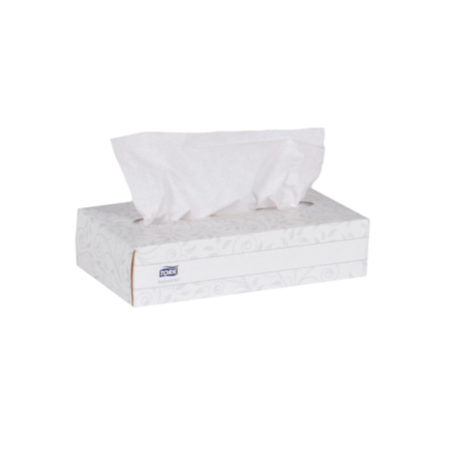 Tork Advanced Facial Tissue 
Flat Box, 2-Ply, White, 100 
Tissues/Box, 30 Boxes/Case