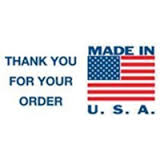 #DL1630 3 x 5&quot; Made In USA Thank You for Your Order