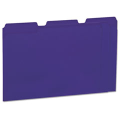 Deluxe Colored Top Tab File 
Folders, 1/3-Cut Tabs, Letter 
Size, Violet/Light Violet, 
100/Box
