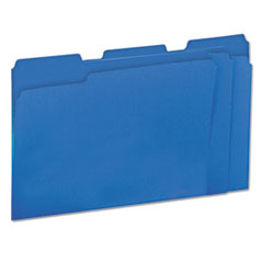Colored File Folders, 1/3 Cut
One-Ply Top Tab, Letter,
Blue, 100/Box