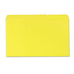Colored File Folders, 1/3 Cut One-Ply Top Tab, Legal, Yellow