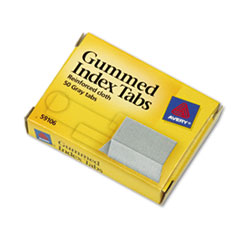 Gummed Index Tabs, 1 x 13/16,
Gray, 50/Pack
