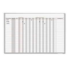 MasterVision In-Out Magnetic
Dry Erase Board, 36x24,
Silver Frame