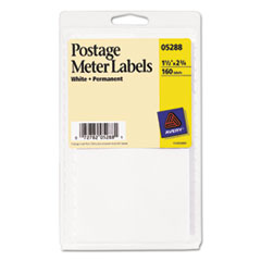 Permanent Adhesive Postage
Meter Labels, 1-1/2 x 2-3/4,
White, 160/Pack