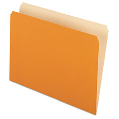 Two-Tone File Folders,
Straight Top Tab, Letter,
Orange/Light Orange, 100/Box