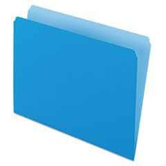 Two-Tone File Folders,
Straight Cut, Top Tab,
Letter, Blue/Light Blue,
100/Box