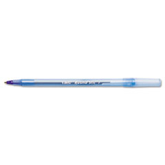 Round Stic Ballpoint Stick Pen Blue Ink, Fine, Dozen