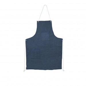 DA2 Denim Apron with Grommets &amp; Ties, Two Pockets,
