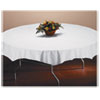 Tissue/Poly Tablecovers, 82&quot; Diameter, White, 25/Carton