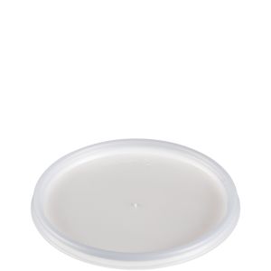 Plastic Lids for Foam Cups, 
Bowls and Containers, Flat, 
Vented, Fits 6-32 oz, 
Translucent, 100/Pack, 10 
Packs/Carton