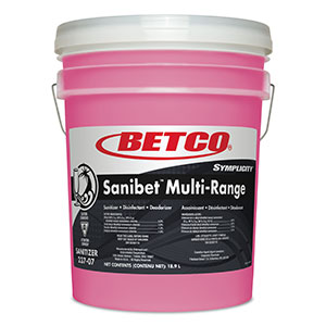 23705 SYMPLICITY SANIBET
Multi-Range Sanitizer
Disinfectant Deodorizer 5
gal/pail
