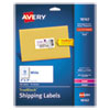 Avery 18163 Shipping Labels w/
TrueBlock Technology, Inkjet,
2 x 4, White, 100/Pack
