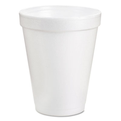 Foam Drink Cups, 6oz, White, 25/Bag, 40 Bags/Carton