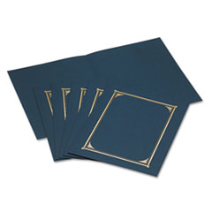 Certificate/Document Cover, 12-1/2 x 9-3/4, Navy Blue,
