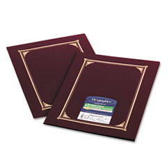 Certificate/Document Cover, 12-1/2 x 9-3/4, Burgundy,