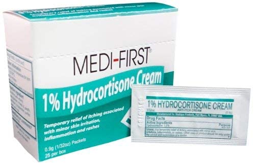 Hydrocortisone Cream, Eczema 
Anti Itch .9 G, 25 Packets, 1 
BOX 