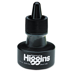 Higgins Waterproof India Ink
for Art/Technical Pens,
Black, 1 oz Bottle