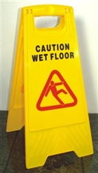 &quot;Caution&quot; Wet Floor Sign,  Plastic, 11 x 1 1/2 x 26, 