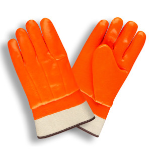 5710F Orange Double Dipped
PVC, Foam Insulated Lining,
Smooth Finish, Rubberized
Safety Cuff, Size: L