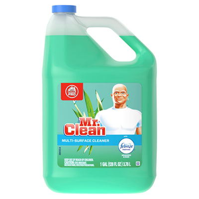 Mr Clean Multipurpose Cleaning
Solution with Febreze, 128 oz
Bottle, Meadows &amp; Rain Scent
