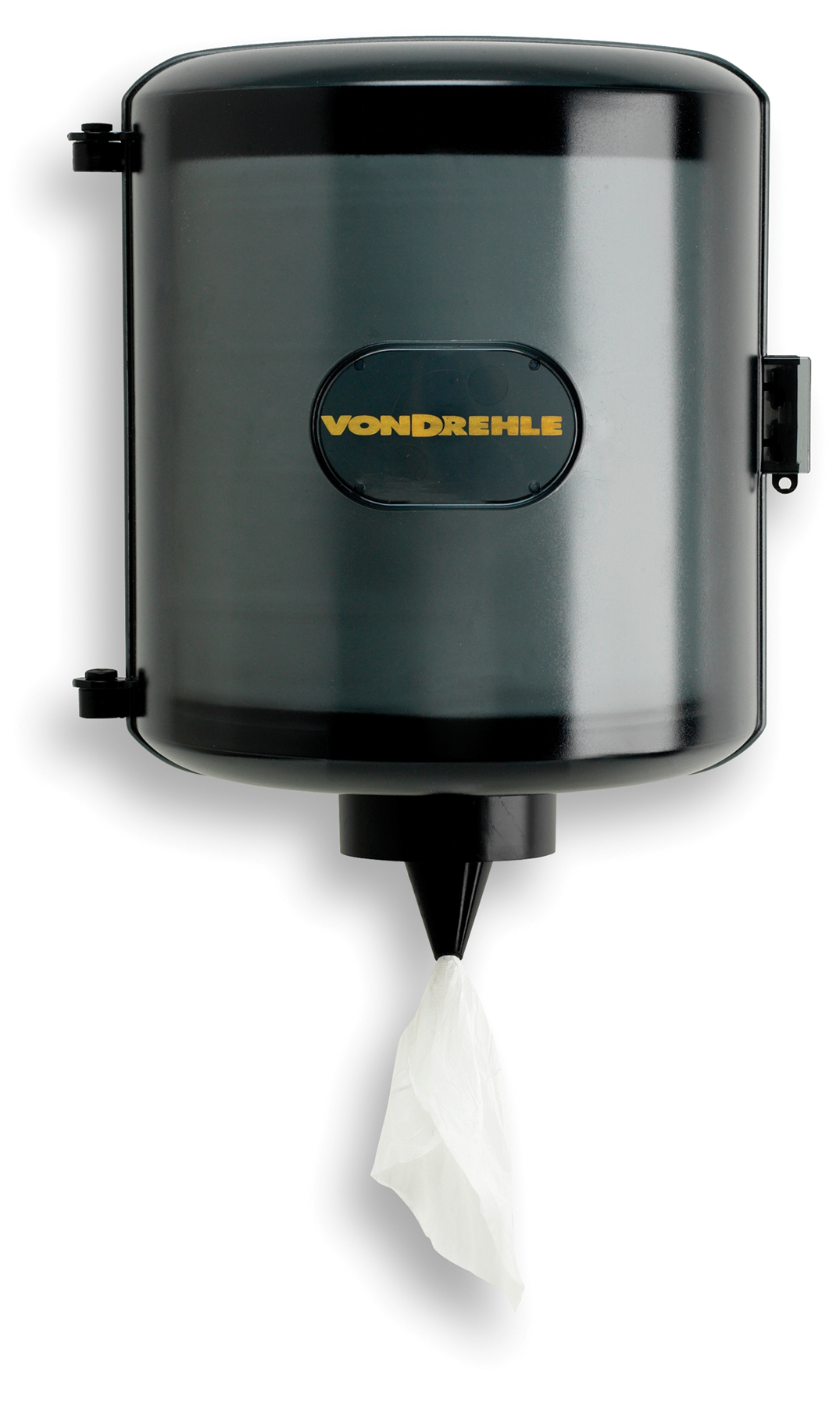 6622 Centerpull dispenser (#2
cone).  Smoke plastic cover
with black base.  Holds one
10&quot; diameter and 11&quot; width
roll.  2/cs