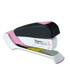 Pink Ribbon Desktop Stapler, 20-Sheet Capacity, Black/Pink