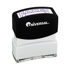 Message Stamp, FAXED, Pre-Inked/Re-Inkable, Blue
