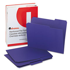 Colored File Folders, 1/3 Cut Assorted, Two-Ply Top Tab,