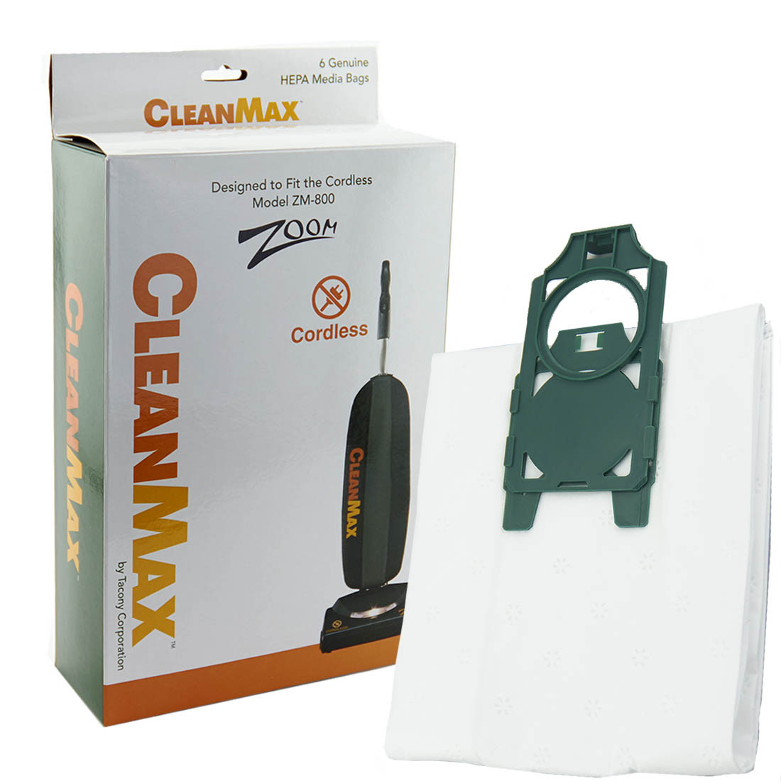 HEPA Media Bag for CleanMax
Zoom ZM-500, ZM-700 &amp; ZM-800
Vacs, 6/Pack, 6 Packs/Case