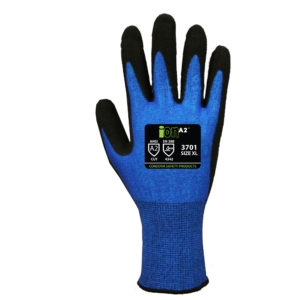 L Glove, iON A2, Sapphire
Blue HPPE/Synthetic Fiber
Shell, 13-Gauge, Black Sandy
Nitrile Coating