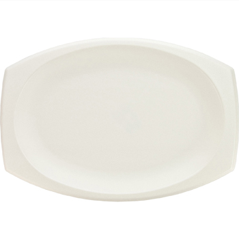 9PRWCR 9&quot; Oval platter white
non-laminated 500/CS