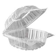 C57HT1 6&quot; Pkg hinged container 5-7/X5-7/8X3 clear