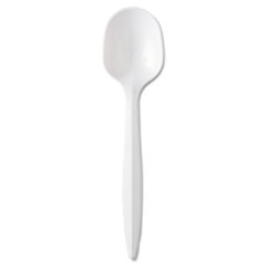 Medium-Weight Cutlery, Soup Spoon, White, 1000/carton
