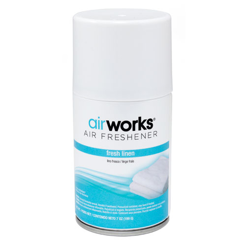 AirWorks Fresh Linen Metered
Aerosol Air Freshener 7 oz.,
12 Cans/Case