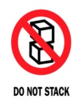 #DL4080 3 x 4&quot; Do Not Stack (Boxes) Label 500/rl