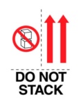 #DL4481 3 x 4&quot; Do Not Stack (Boxes,Arrows) Label 500/rl