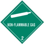 #DL5100 4 x 4&quot; Non-Flammable
Gas - Hazard Class 2 Label
500/rl