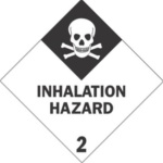 #DL5112 4 x 4&quot; Inhalation
Hazard - Hazard Class 2 Label
500/rl